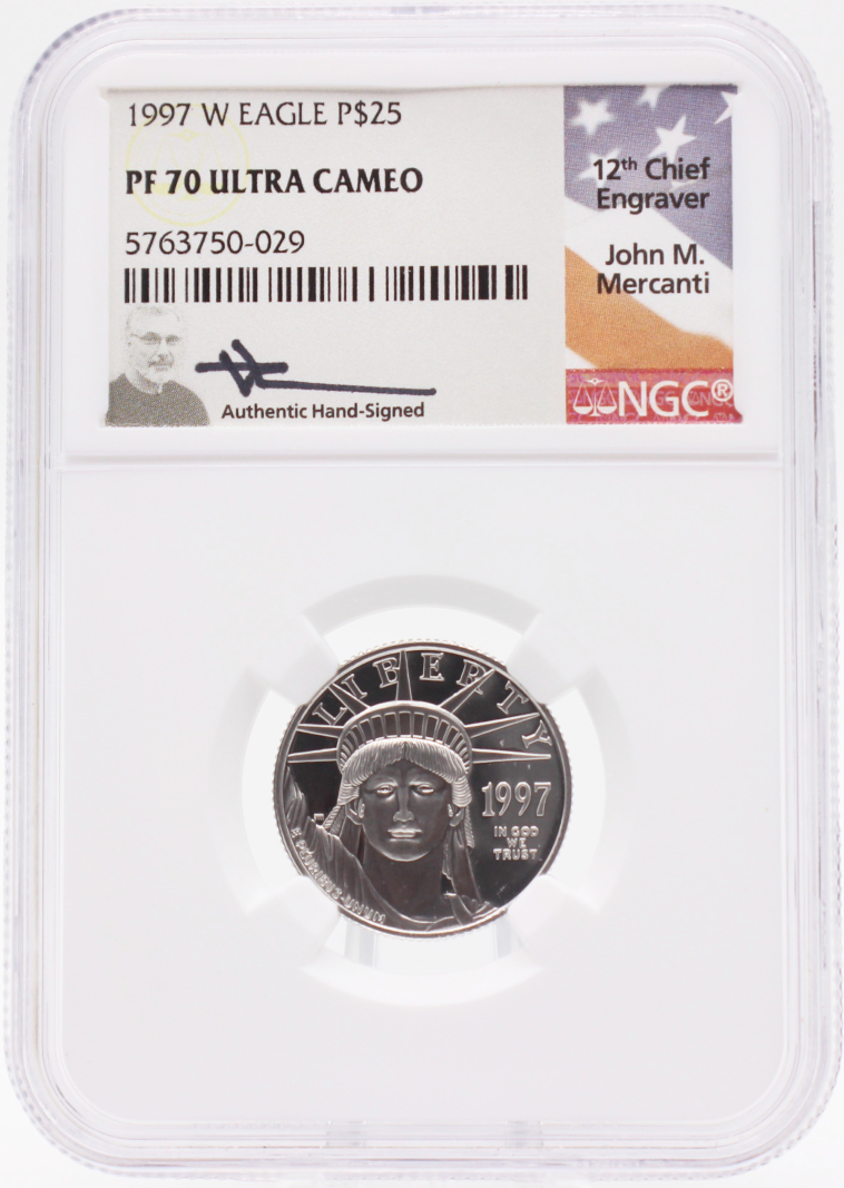 1997-W NGC PF70 $25 Platinum American Eagle | Endeavor | Diversify